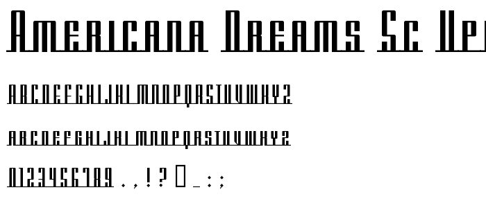 Americana Dreams SC Upright font